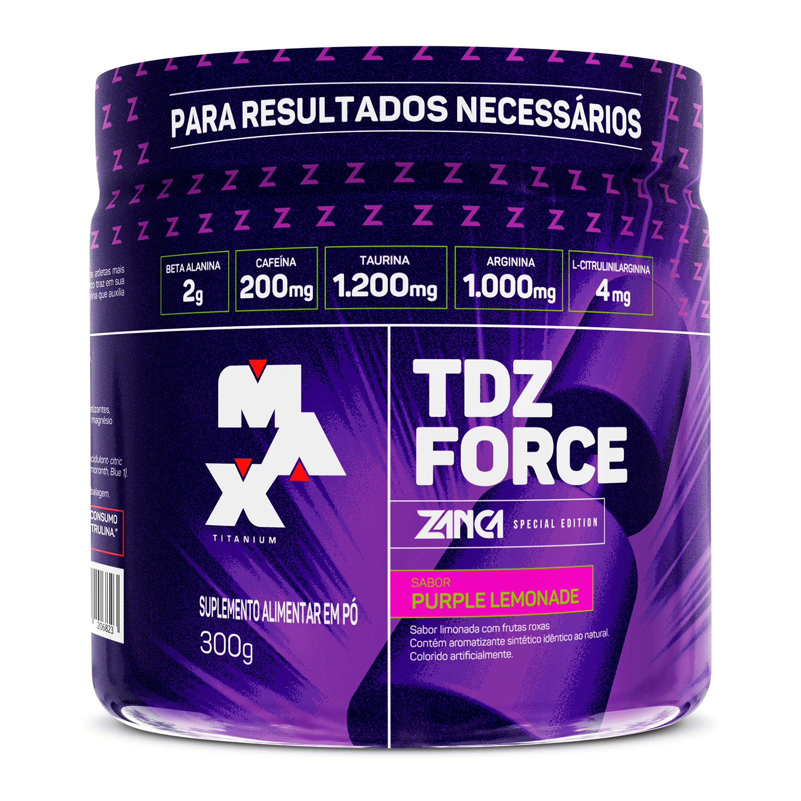 Pré treino TDZ Force Gabriel Zancanelli 300g - Max Titanium